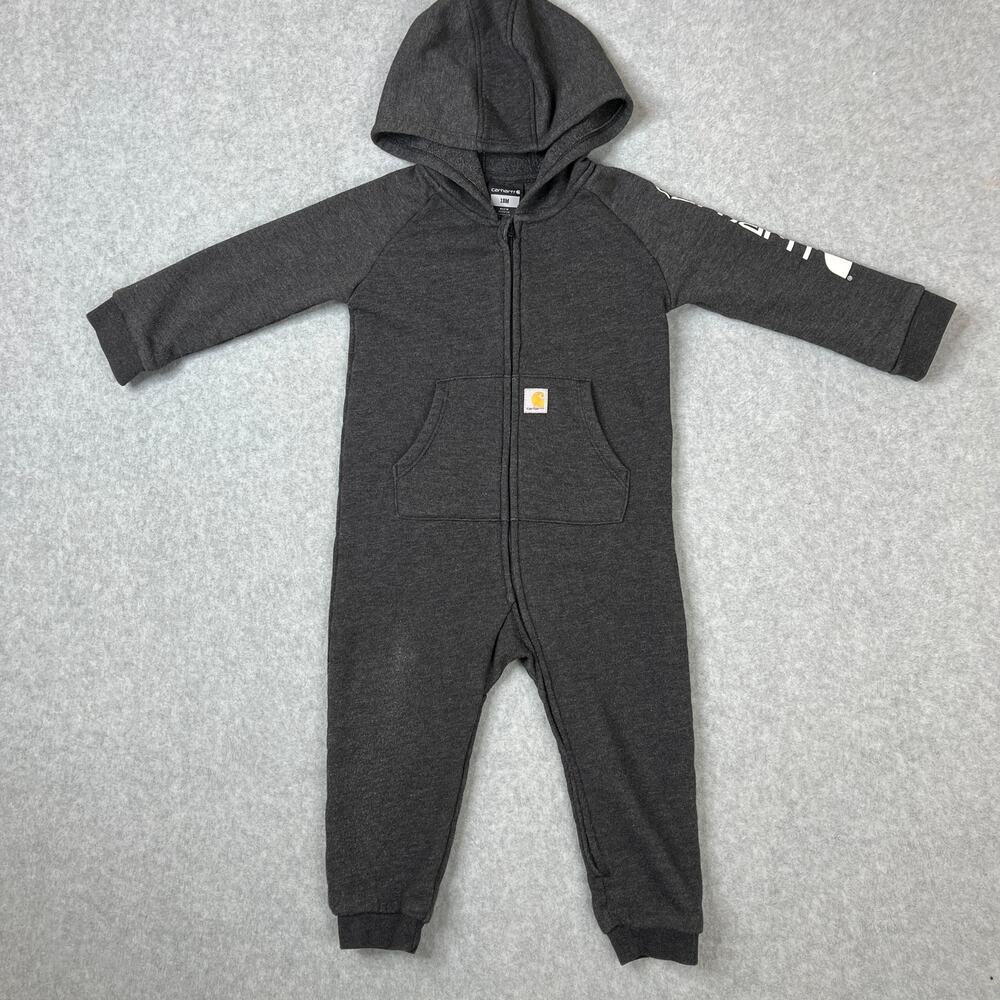 Carhartt Baby 18M Romper Lot Buffalo Plaid + Gray - Picture 2 of 14